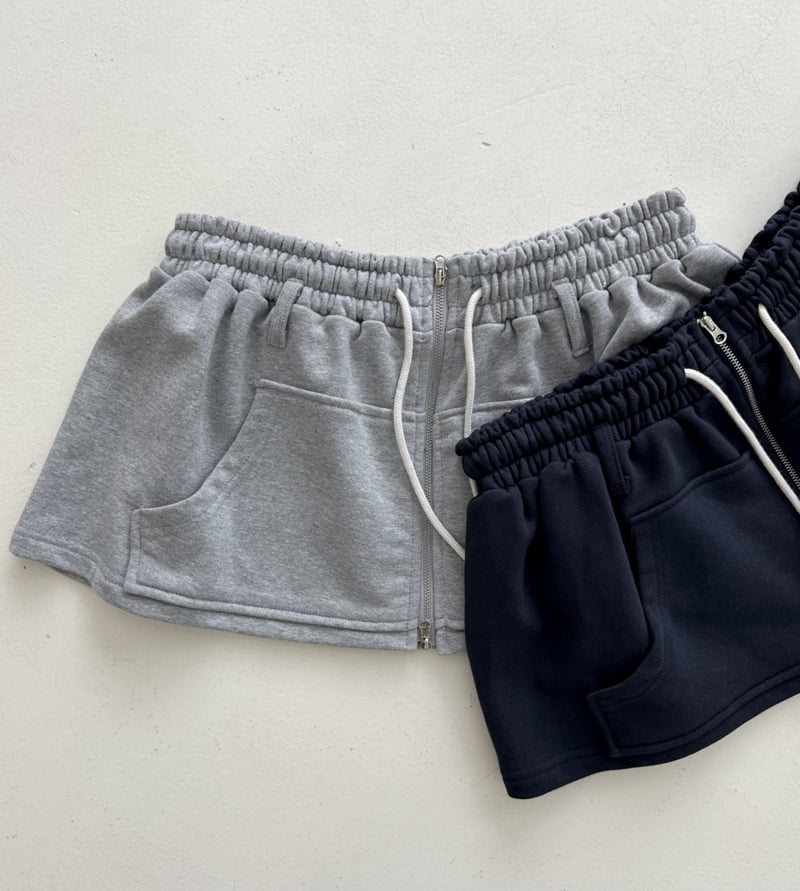 Dress U - Korean Women Fashion - #momslook - Zipper Sweat Wrap Skirt - 7