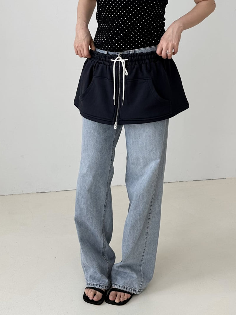 Dress U - Korean Women Fashion - #momslook - Zipper Sweat Wrap Skirt - 9