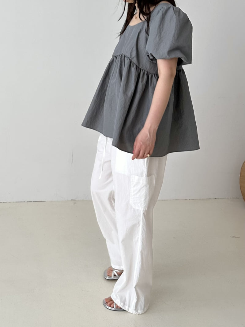 Dress U - Korean Women Fashion - #momslook - Crisp Puff Blouse - 11