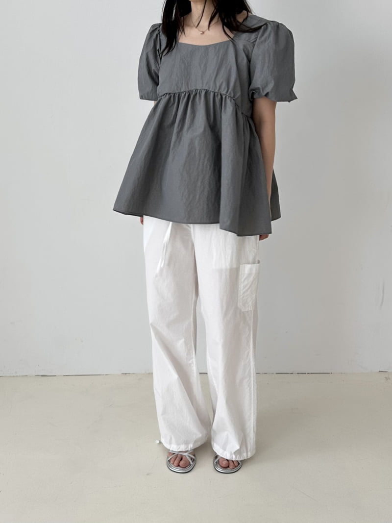 Dress U - Korean Women Fashion - #momslook - Crisp Puff Blouse - 9