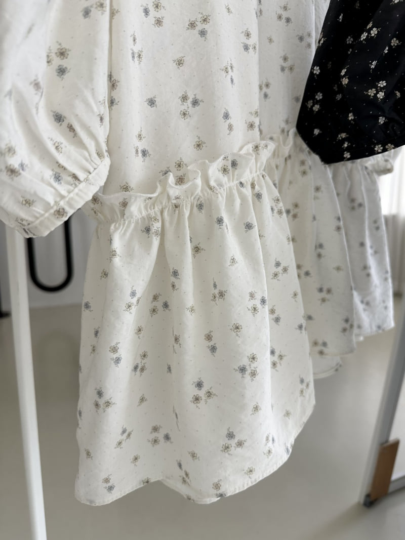 Dress U - Korean Women Fashion - #momslook - Floral Shirring Blouse - 12