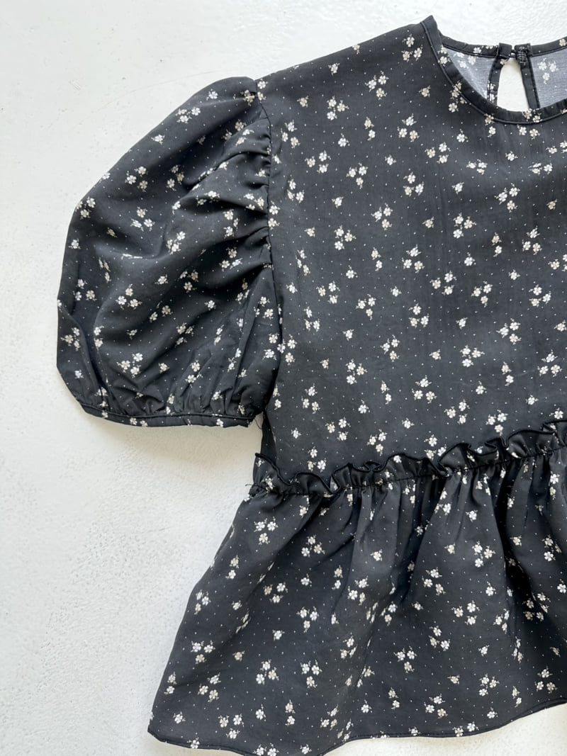 Dress U - Korean Women Fashion - #momslook - Floral Shirring Blouse - 6