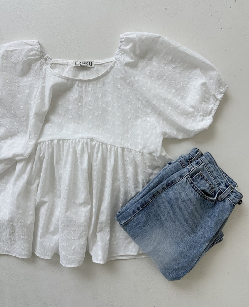 Dress U - Korean Women Fashion - #momslook - Embroidered Lace Blouse