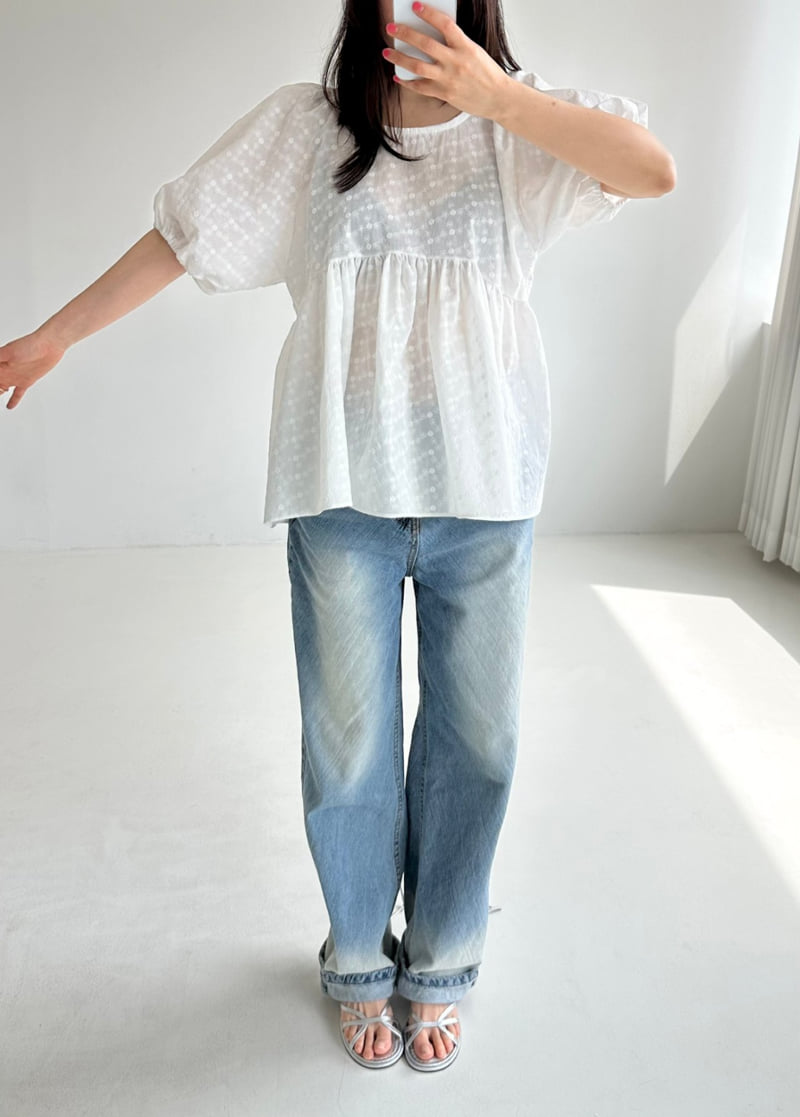 Dress U - Korean Women Fashion - #momslook - Embroidered Lace Blouse - 11