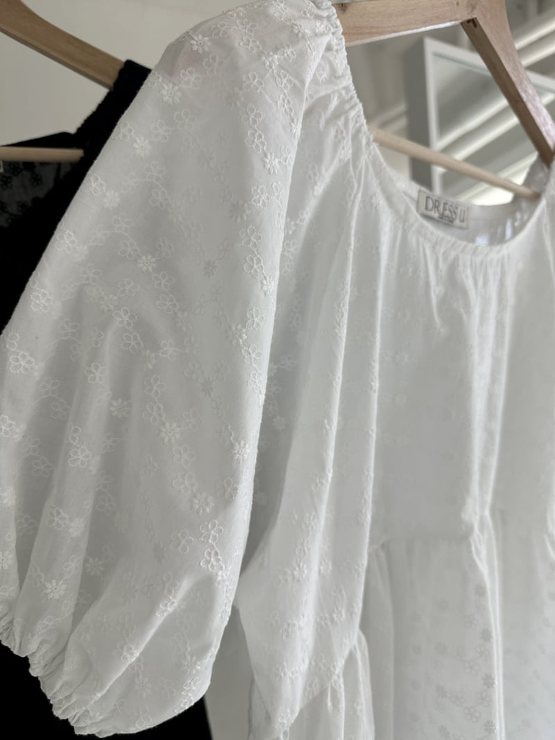 Dress U - Korean Women Fashion - #momslook - Embroidered Lace Blouse - 5