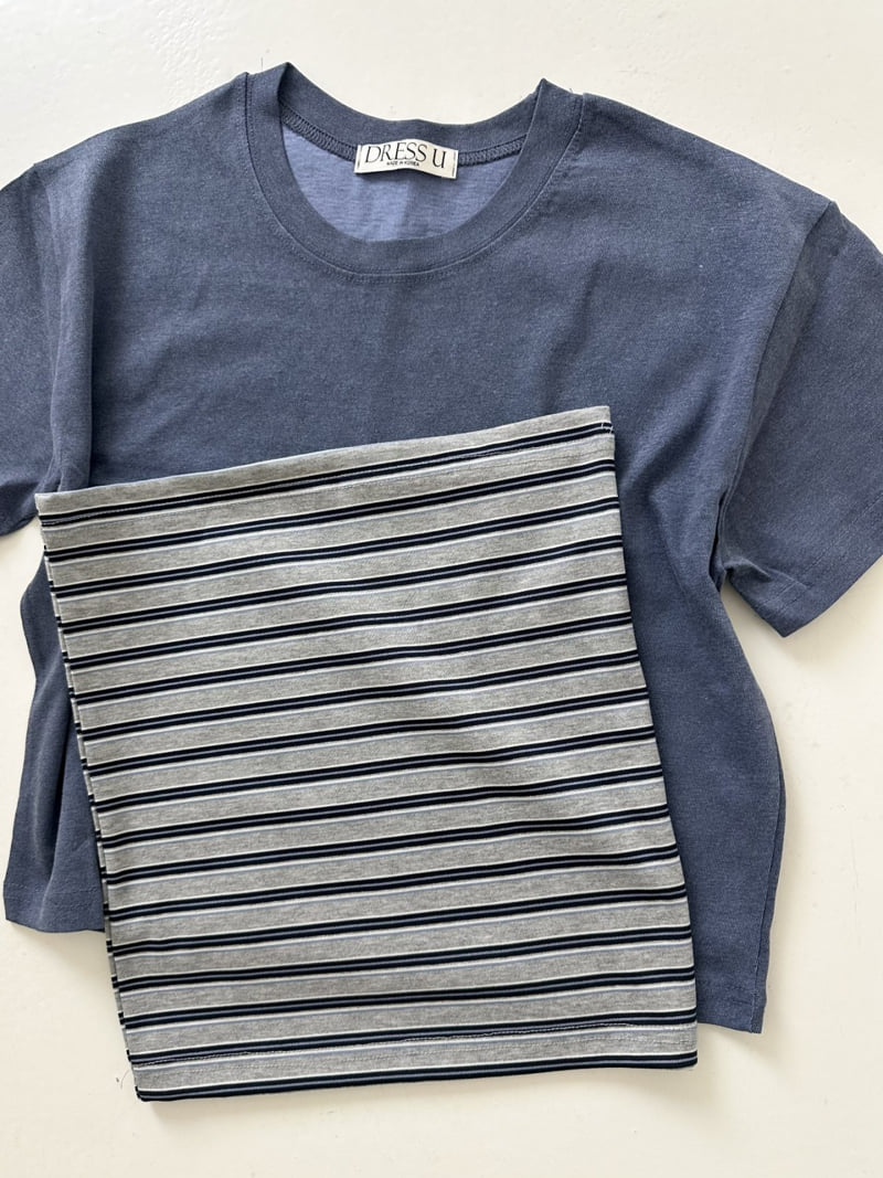 Dress U - Korean Women Fashion - #momslook - Striped Crop Top - 11