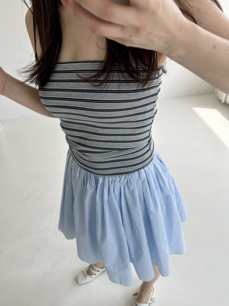 Dress U - Korean Women Fashion - #momslook - Striped Crop Top - 7