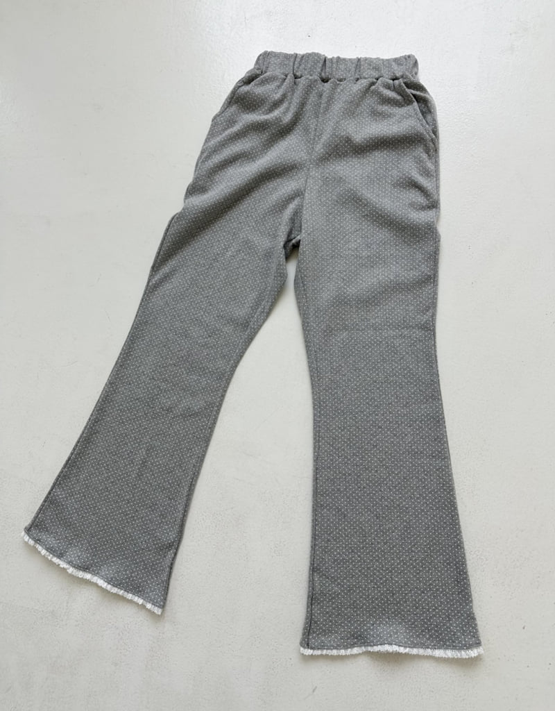 Dress U - Korean Women Fashion - #momslook - Dot Lace Bootcut Pants - 2