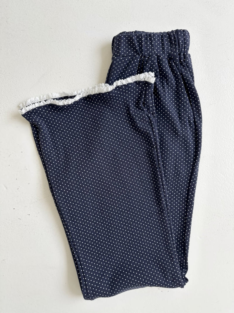 Dress U - Korean Women Fashion - #momslook - Dot Lace Bootcut Pants - 6