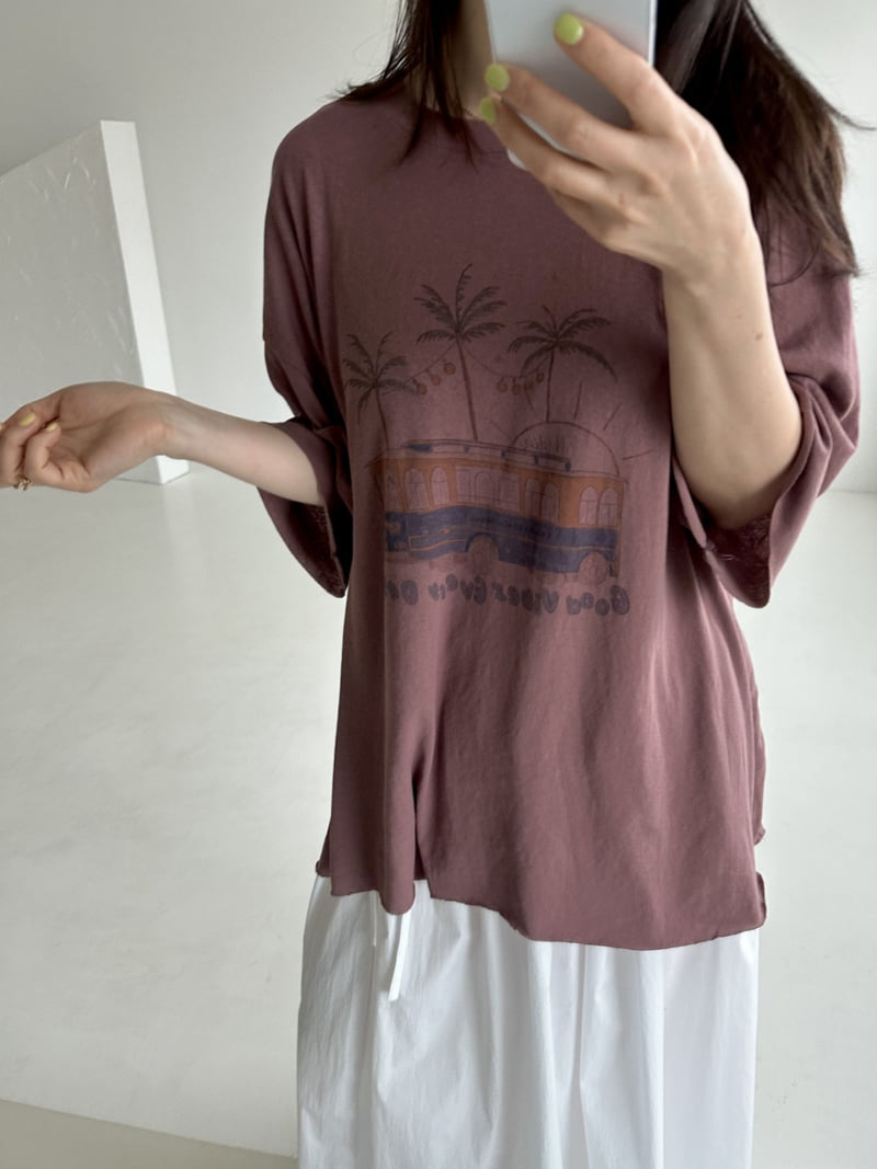Dress U - Korean Women Fashion - #momslook - Everyday Digital Tee - 8