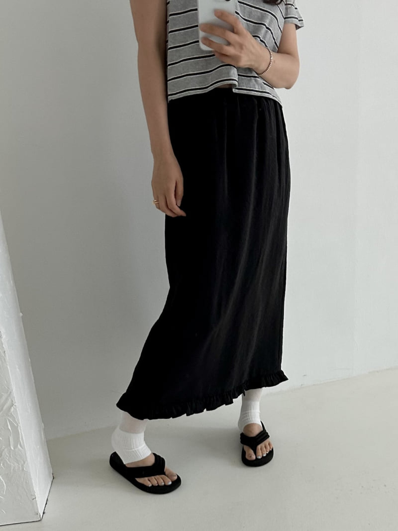 Dress U - Korean Women Fashion - #momslook - Satin Shirring Skirt - 12