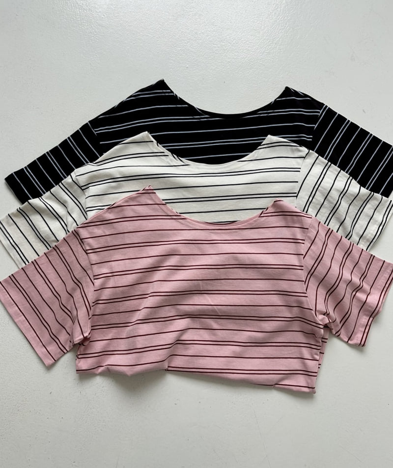 Dress U - Korean Women Fashion - #momslook - One-Off Shoulder Boxy Tee