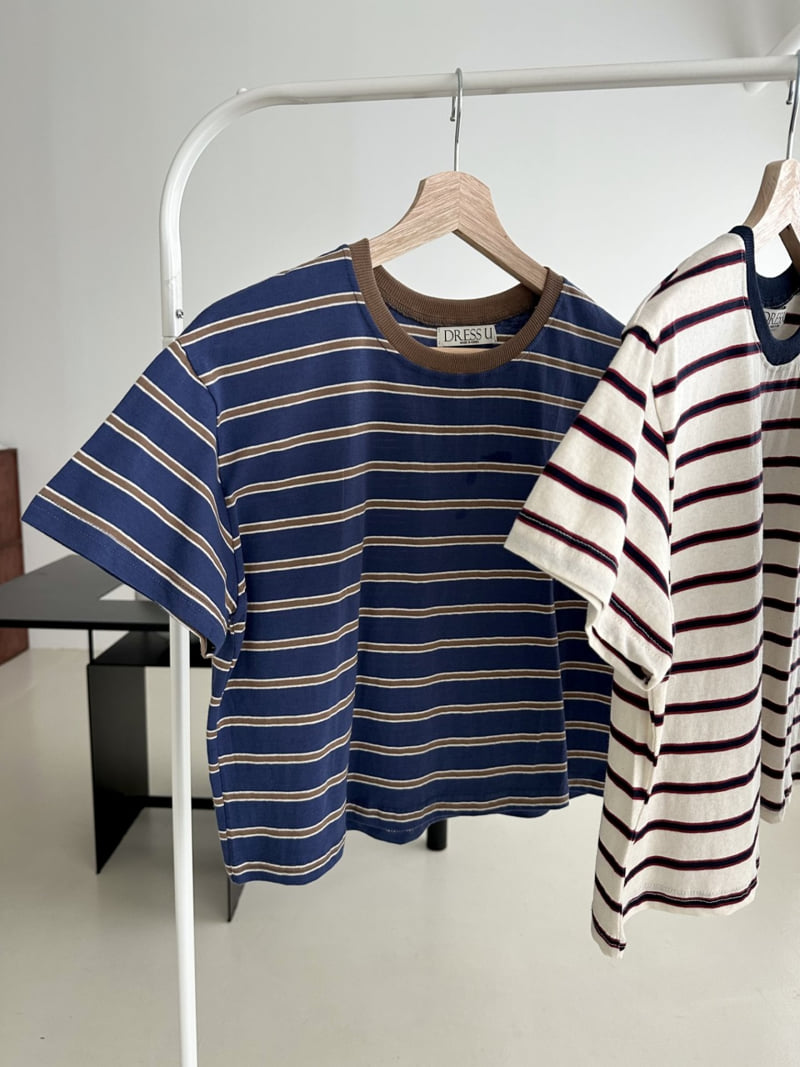 Dress U - Korean Women Fashion - #momslook - Color Collar Tee - 6