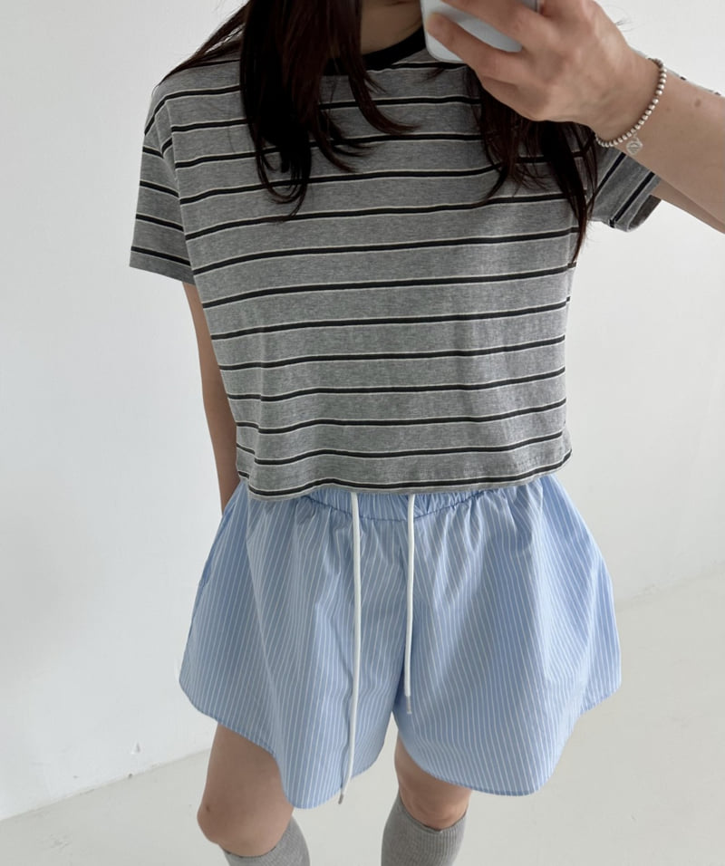 Dress U - Korean Women Fashion - #momslook - Color Collar Tee - 8