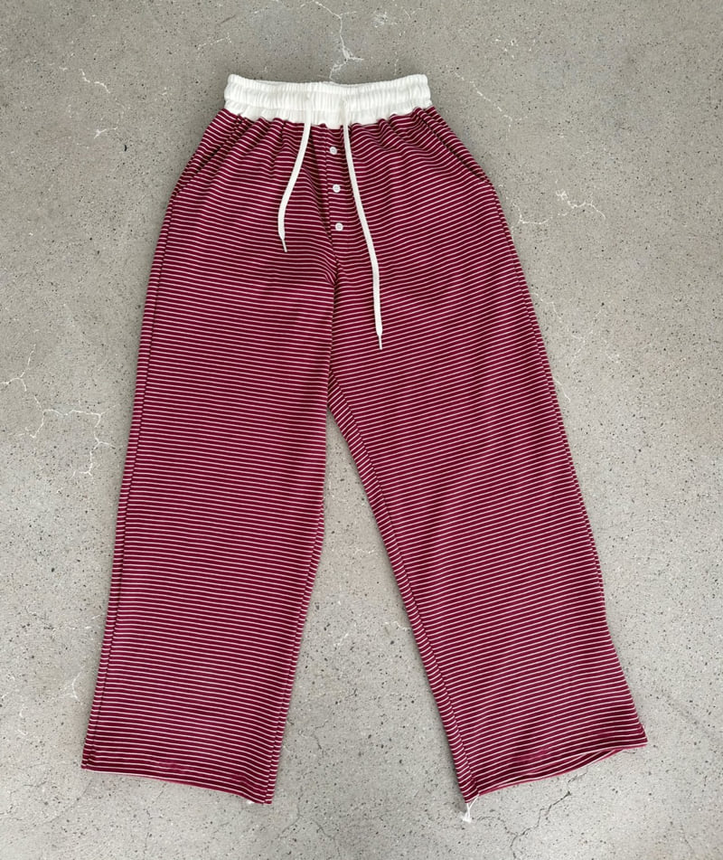 Dress U - Korean Women Fashion - #momslook - Striped Washed Pants - 7