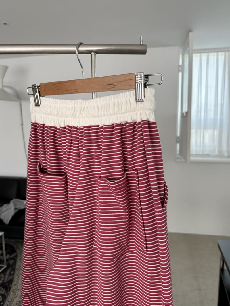 Dress U - Korean Women Fashion - #momslook - Striped Washed Pants - 9