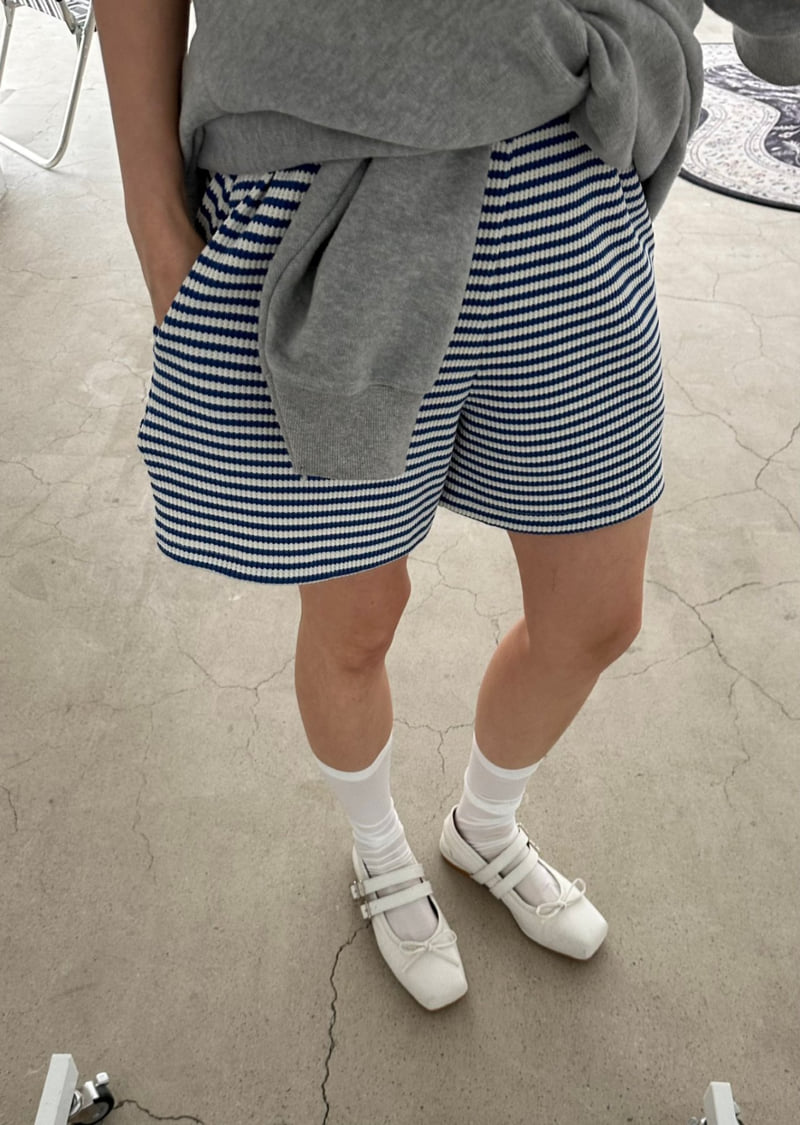 Dress U - Korean Women Fashion - #momslook - Waffle Stripe Shorts - 11