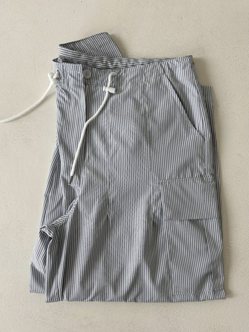 Dress U - Korean Women Fashion - #restrostyle - Striped Cargo Pants - 7