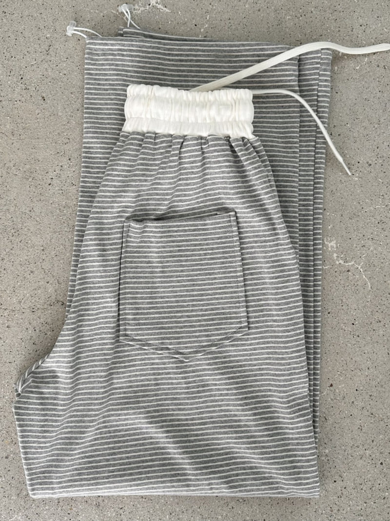 Dress U - Korean Women Fashion - #restrostyle - Striped Washed Pants - 2