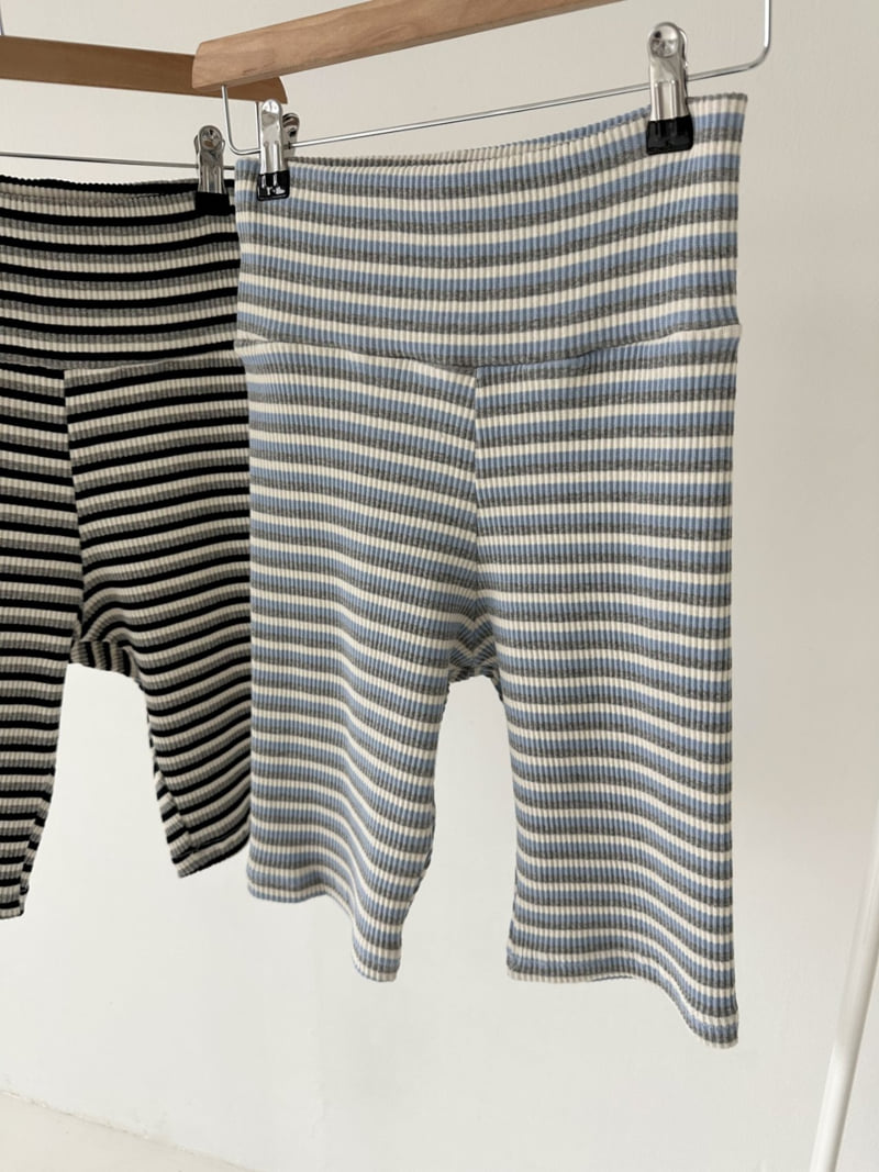 Dress U - Korean Women Fashion - #romanticstyle - Striped Biker Shorts - 12