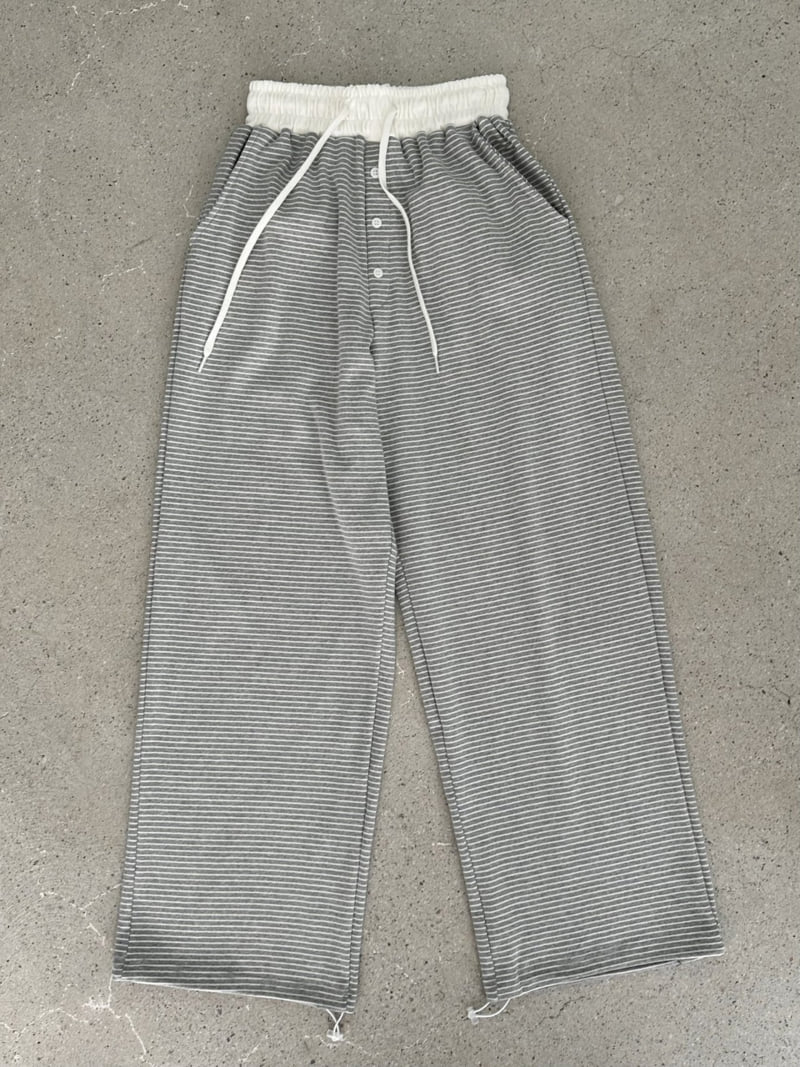 Dress U - Korean Women Fashion - #romanticstyle - Striped Washed Pants - 3