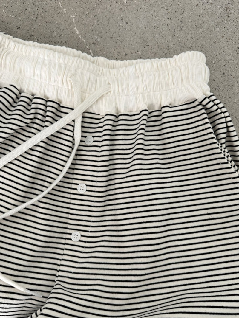 Dress U - Korean Women Fashion - #romanticstyle - Striped Washed Pants - 4