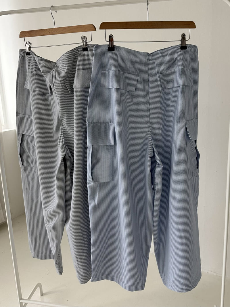 Dress U - Korean Women Fashion - #thelittlethings - Striped Cargo Pants - 11