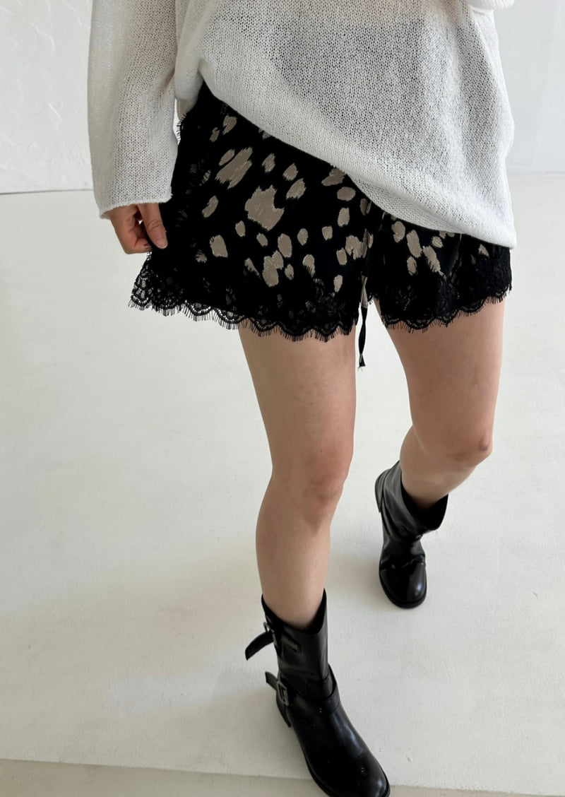 Dress U - Korean Women Fashion - #thelittlethings - Leopard Lace Pants - 5