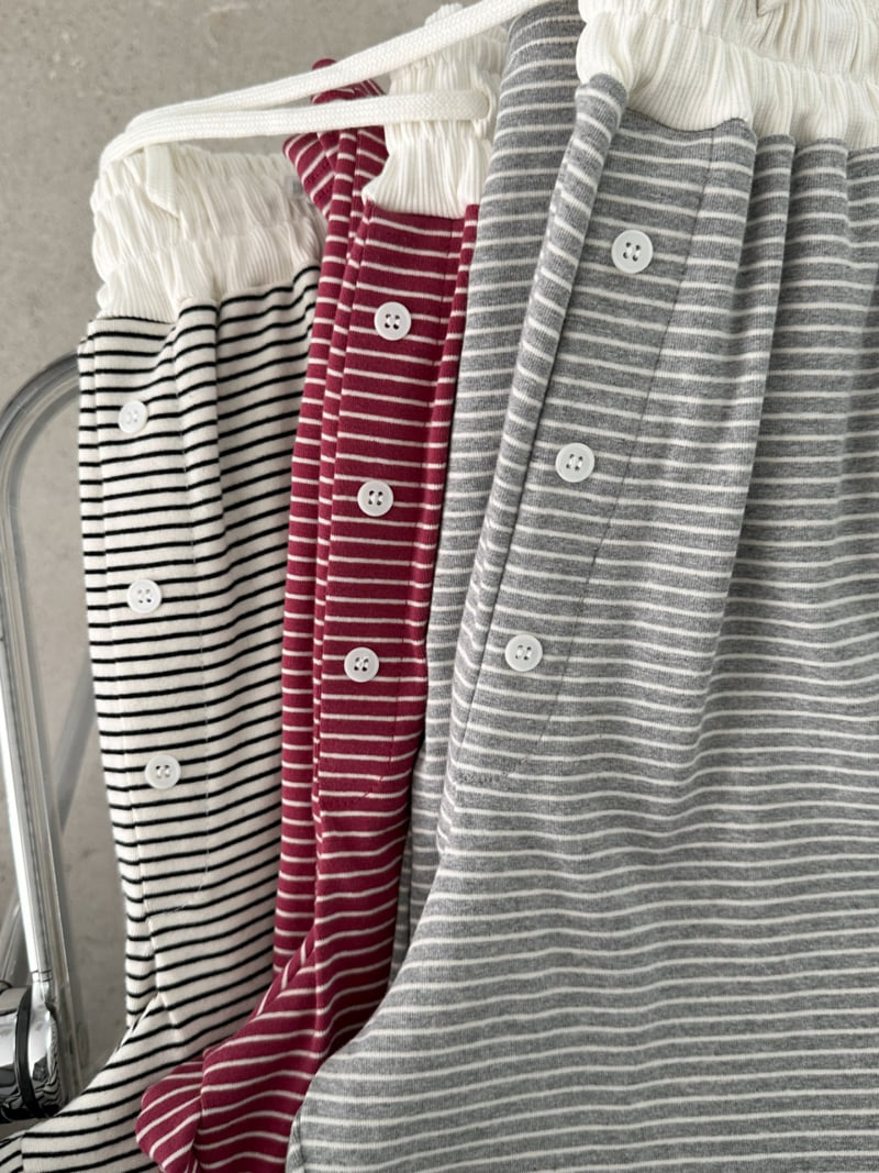 Dress U - Korean Women Fashion - #thelittlethings - Striped Washed Pants - 6