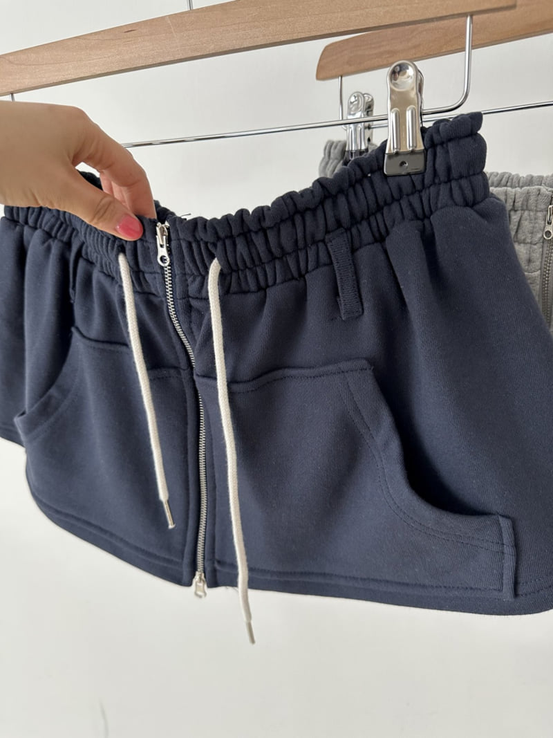 Dress U - Korean Women Fashion - #momslook - Zipper Sweat Wrap Skirt - 4