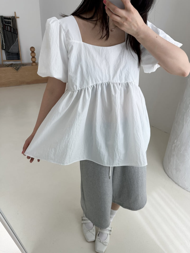 Dress U - Korean Women Fashion - #momslook - Crisp Puff Blouse - 4