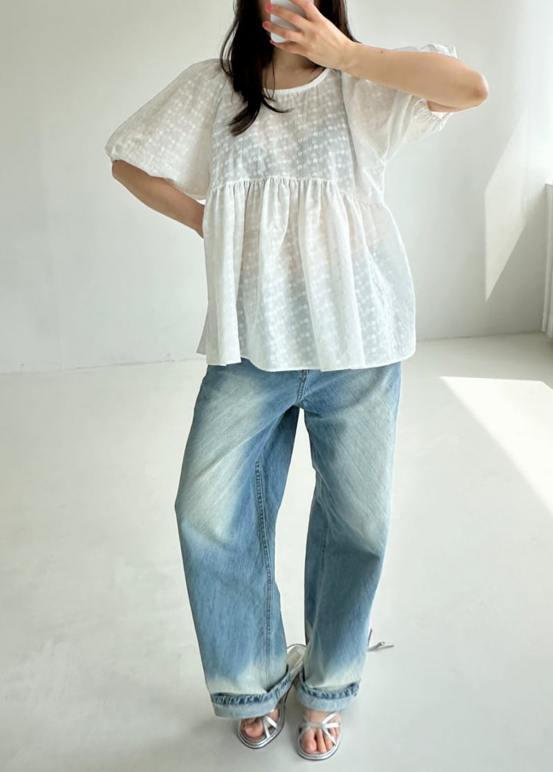 Dress U - Korean Women Fashion - #womensfashion - Embroidered Lace Blouse - 10