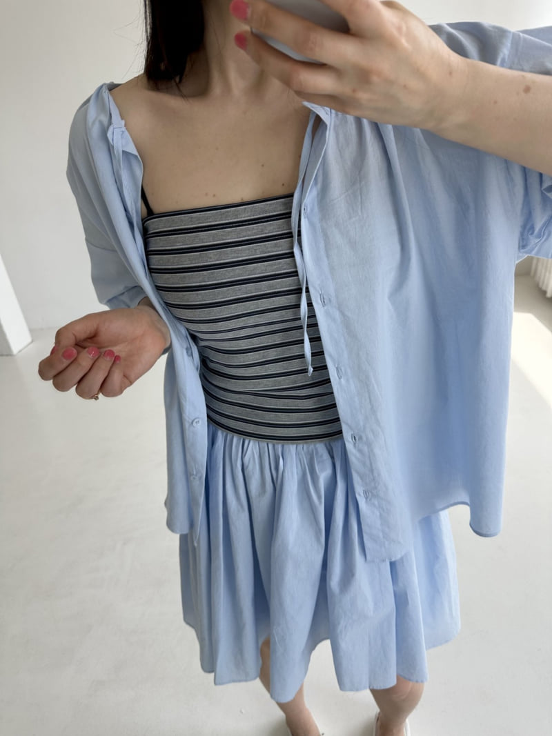 Dress U - Korean Women Fashion - #womensfashion - Striped Crop Top - 8