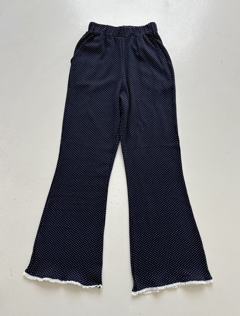 Dress U - Korean Women Fashion - #womensfashion - Dot Lace Bootcut Pants - 5