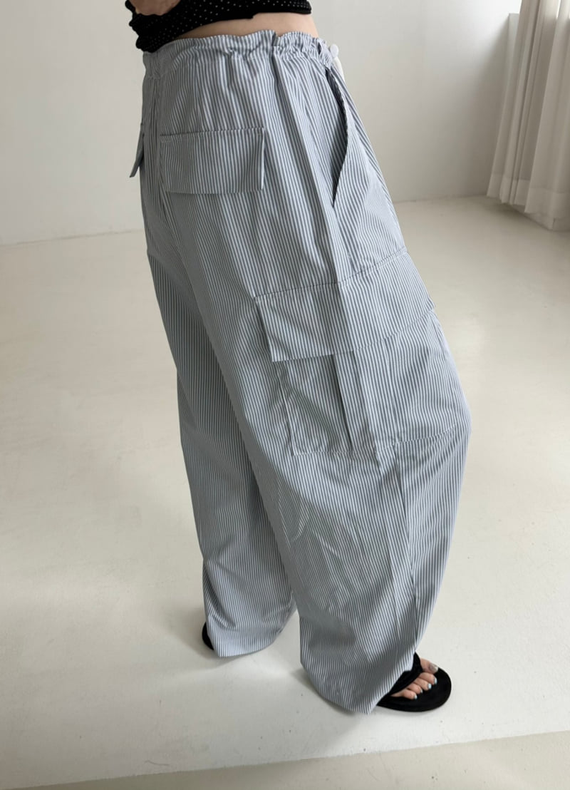 Dress U - Korean Women Fashion - #womensfashion - Striped Cargo Pants - 3