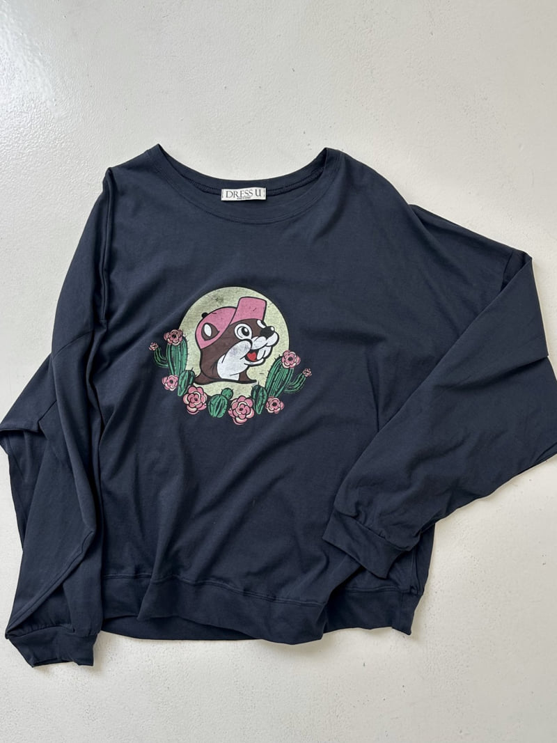 Dress U - Korean Women Fashion - #womensfashion - Squirrel Print Tee - 10