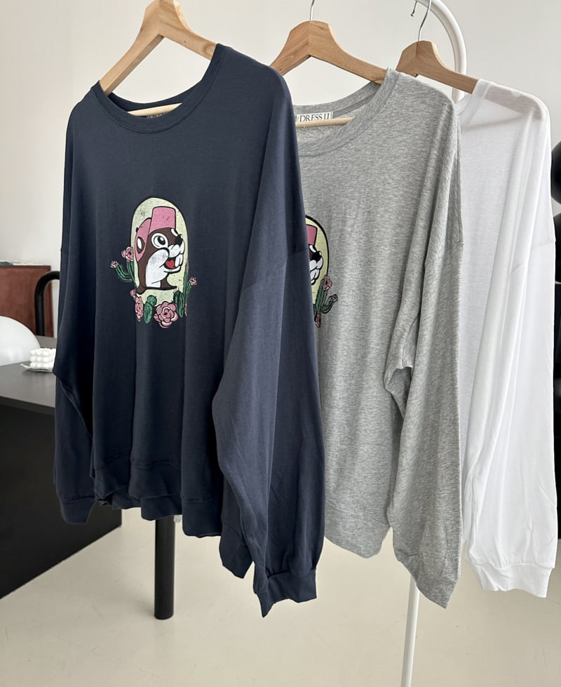 Dress U - Korean Women Fashion - #womensfashion - Squirrel Print Tee - 12