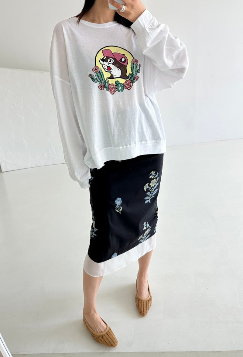 Dress U - Korean Women Fashion - #womensfashion - Squirrel Print Tee - 8