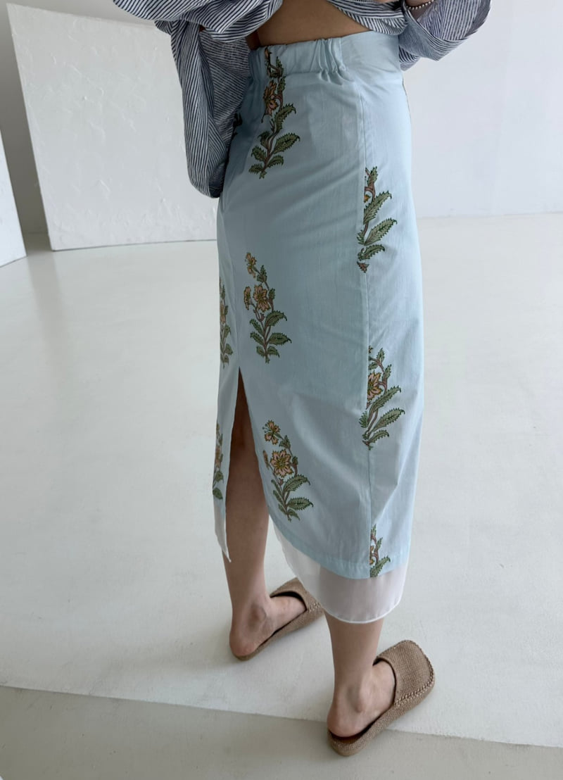 Dress U - Korean Women Fashion - #womensfashion - Floral Chiffon Skirt - 11