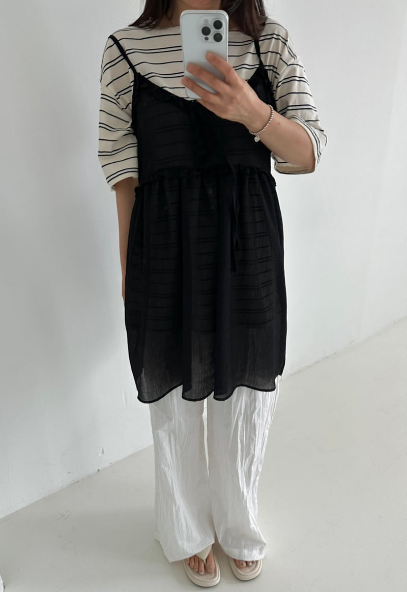 Dress U - Korean Women Fashion - #womensfashion - Layered Shirring One-Piece - 11
