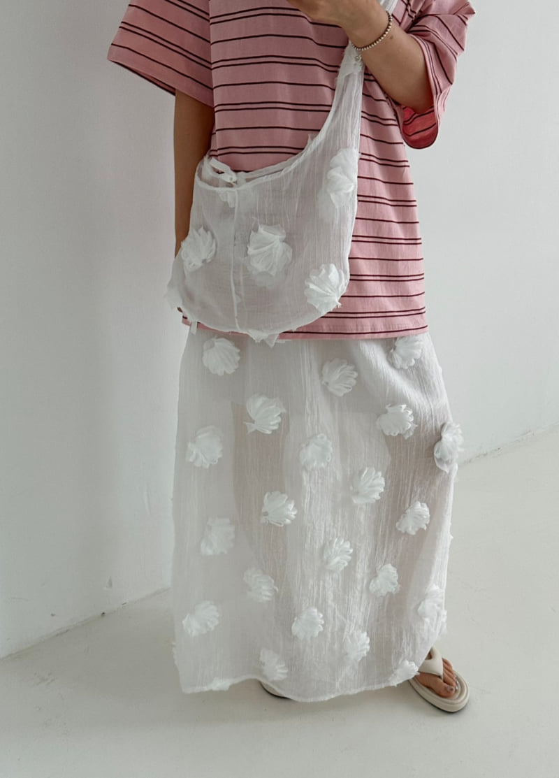 Dress U - Korean Women Fashion - #womensfashion - Embroidered Flower Skirt - 8