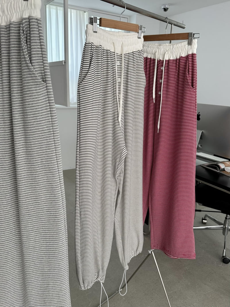 Dress U - Korean Women Fashion - #womensfashion - Striped Washed Pants - 8