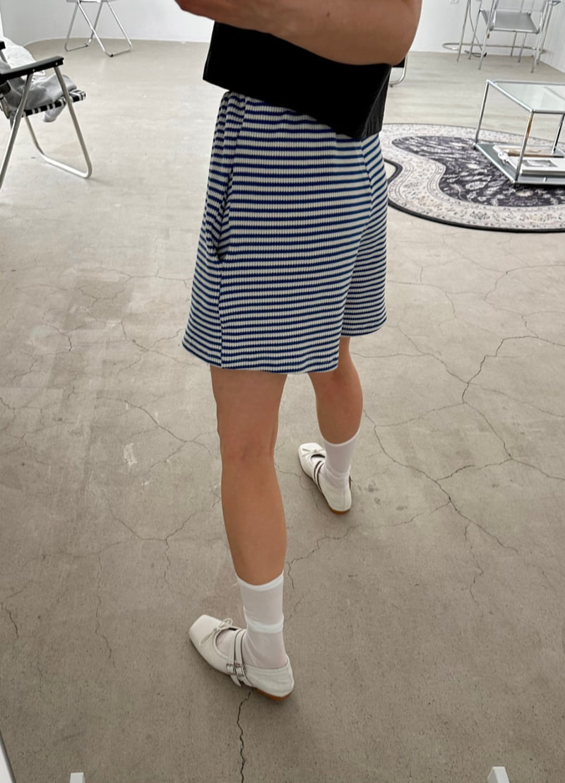 Dress U - Korean Women Fashion - #womensfashion - Waffle Stripe Shorts - 10