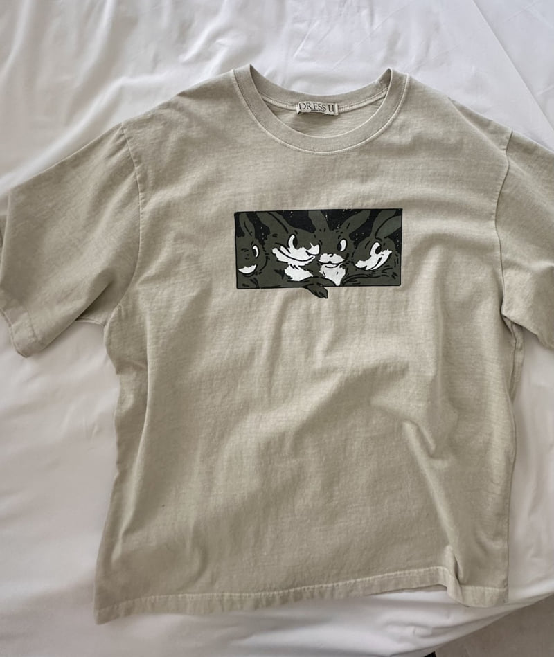 Dress U - Korean Women Fashion - #womensfashion - Pigment Rabbit Tee - 11