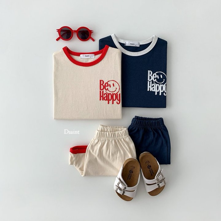 Dsaint - Korean Children Fashion - #Kfashion4kids - Be Happy Ribbed Set - 5