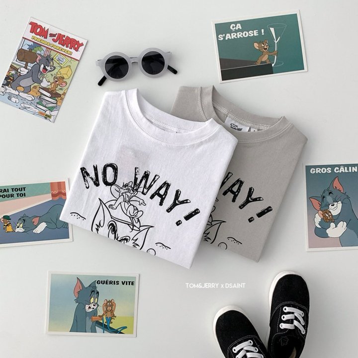 Dsaint - Korean Children Fashion - #stylishchildhood - No Way Tom Jerry Tee - 4