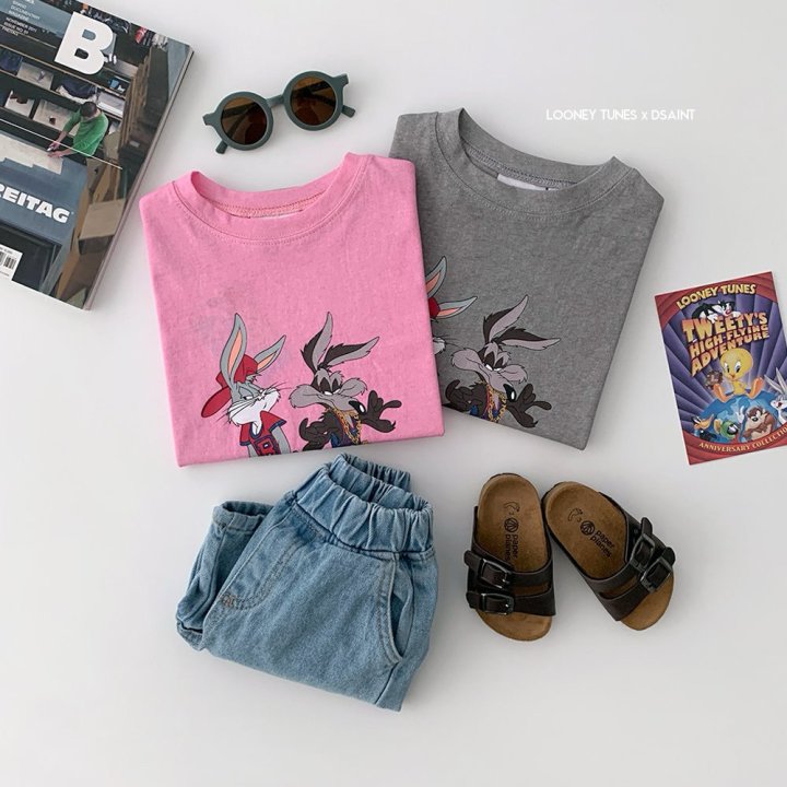 Dsaint - Korean Children Fashion - #childrensboutique - Bunny Coyote Pig Tee - 11