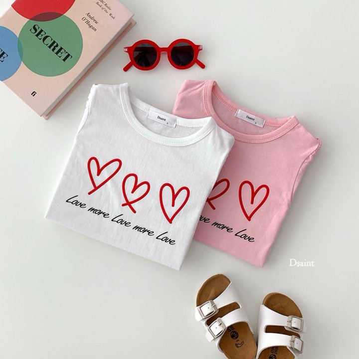 Dsaint - Korean Children Fashion - #childrensboutique - 3 Heart Love Tee - 3