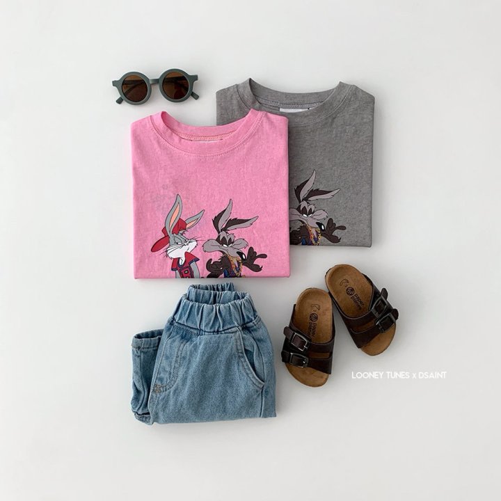Dsaint - Korean Children Fashion - #designkidswear - Bunny Coyote Pig Tee - 12
