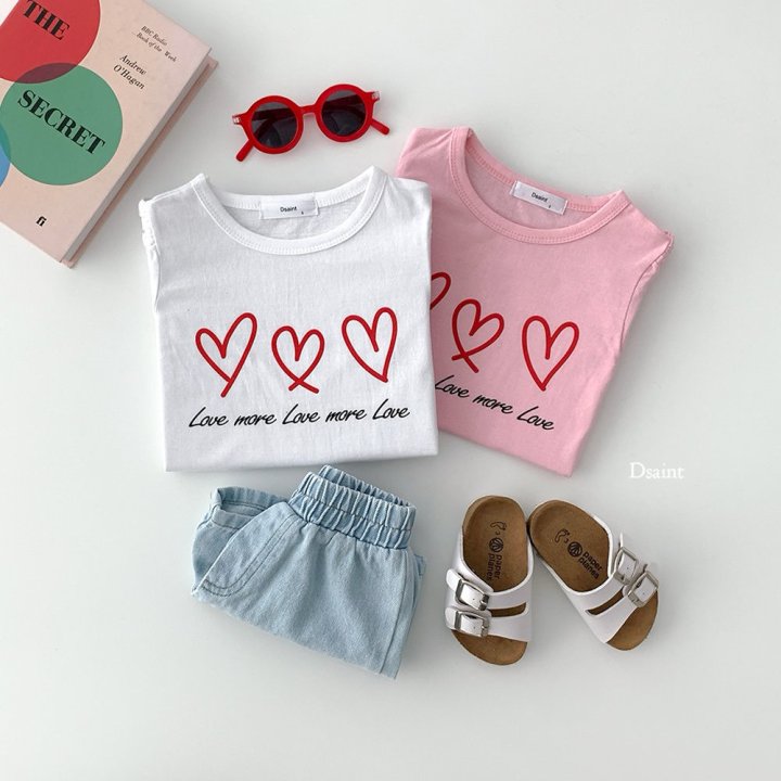 Dsaint - Korean Children Fashion - #childrensboutique - 3 Heart Love Tee - 4